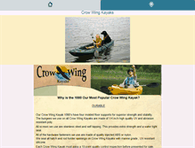 Tablet Screenshot of crowwingkayaks.com